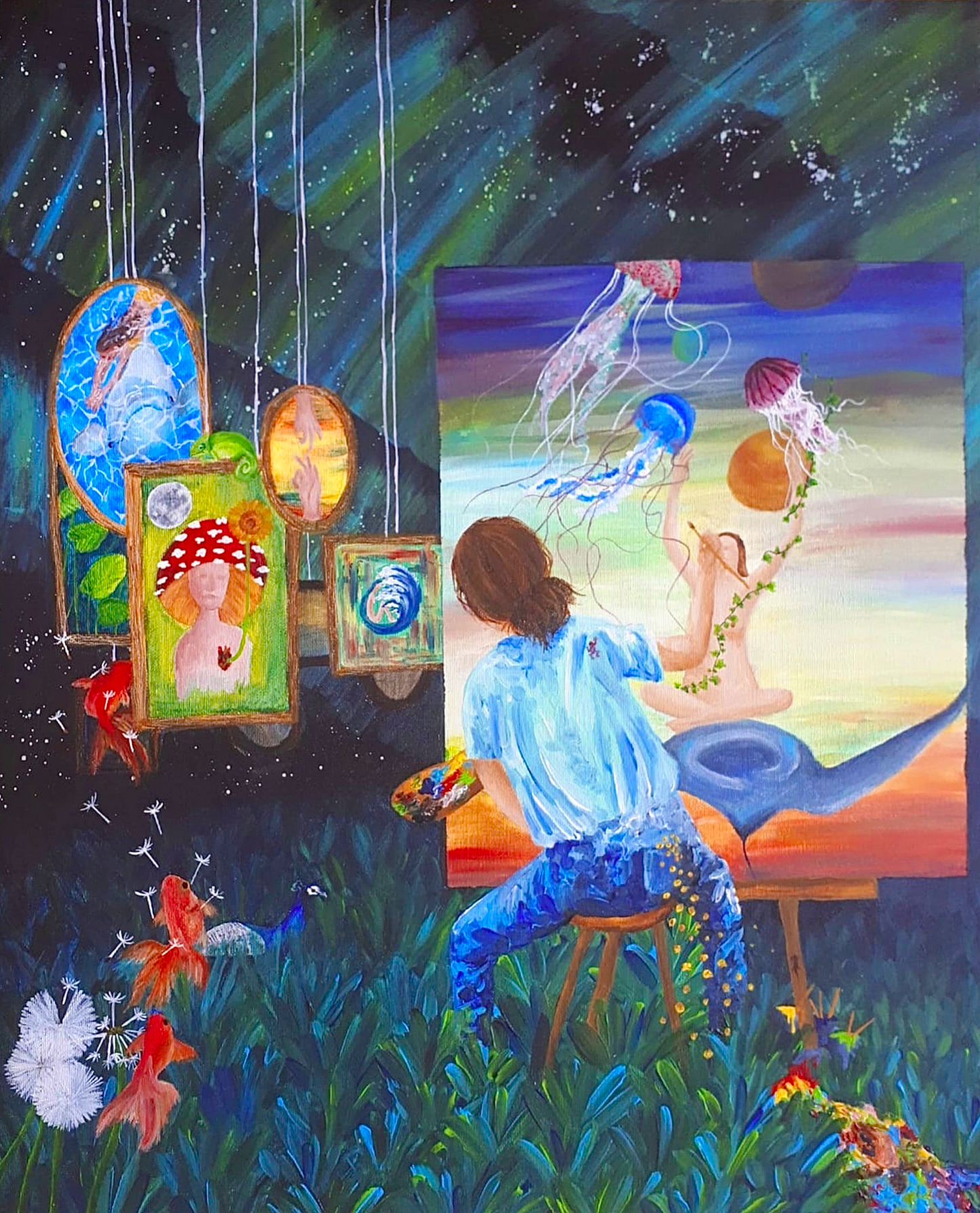 swimming on the other side (print)